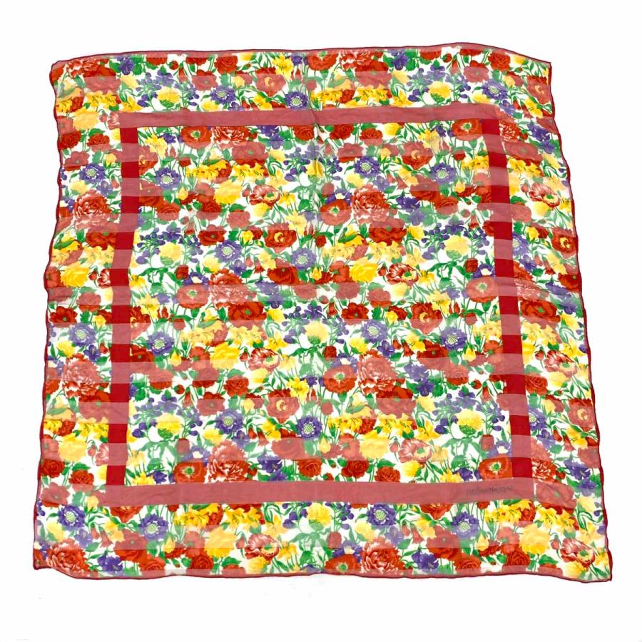 イヴサンローラン スカーフ マルチカラー シルク100％ サンローラン