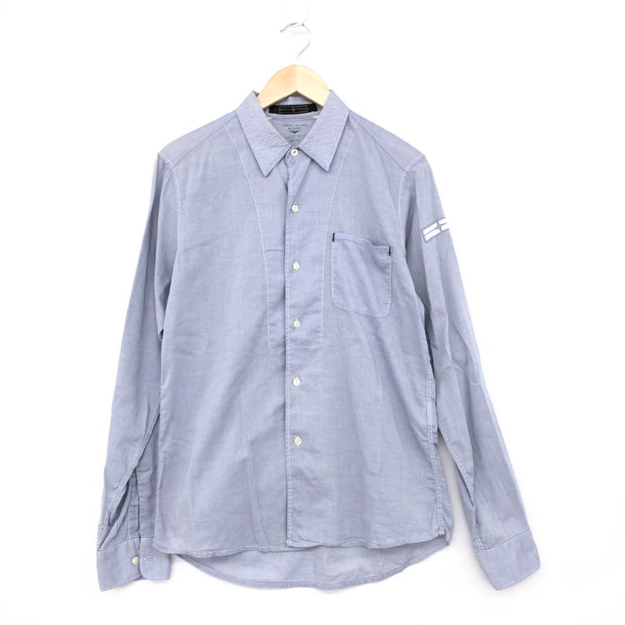 STONE ISLAND ストーンアイランド 長袖シャツ ブルー コットン メンズ 