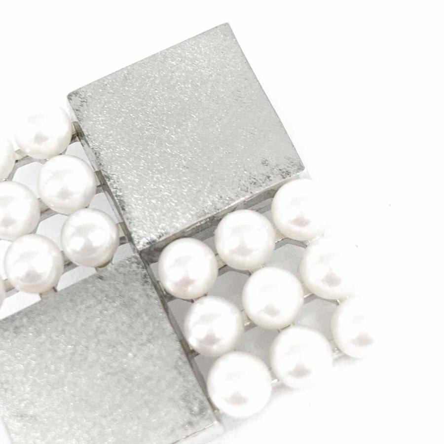 MIKIMOTO ミキモト SVブローチ 美品 シルバーカラー スクエア MIKIMOTO ミキモト SVブローチ 美品 シルバーカラー スクエア