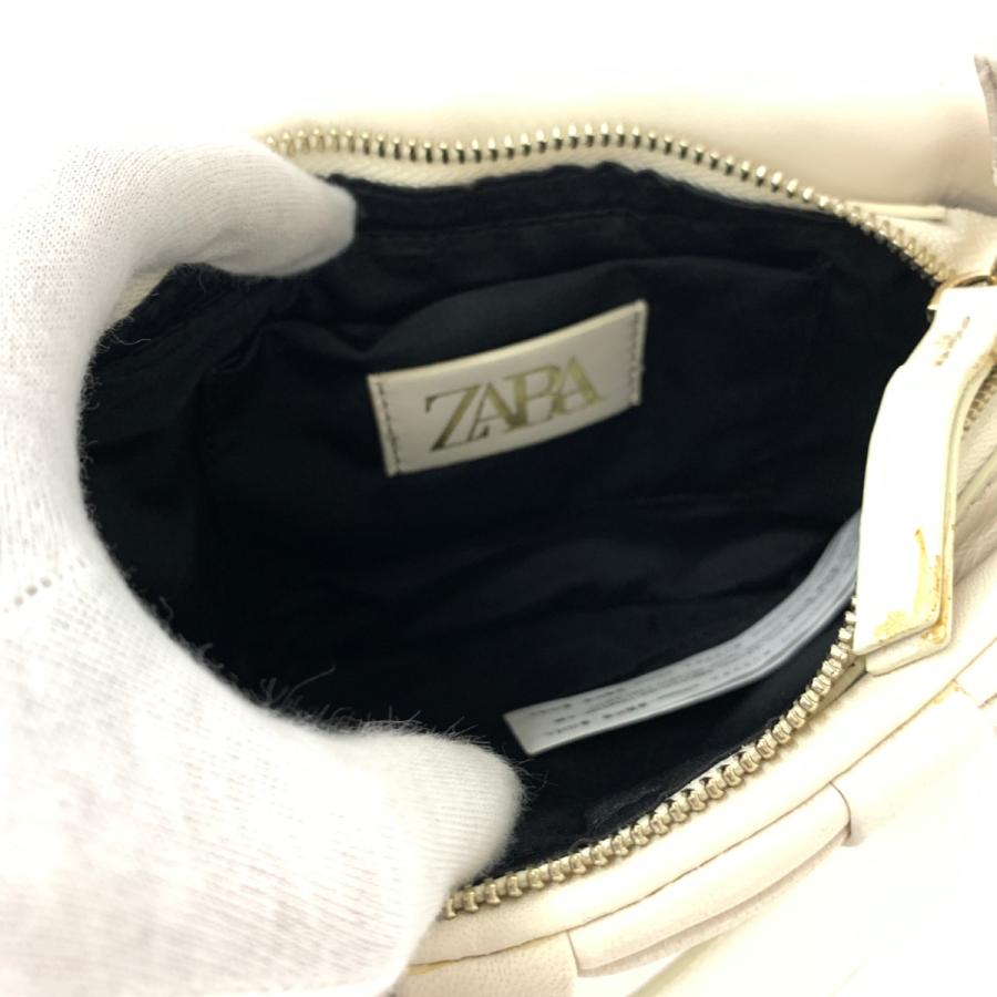 ZARA ザラ  ミニショルダーバッグ 未使用品  アイボリー レザー ポシェット イントレチャート レディース 斜め掛け bag 鞄｜tifana｜04