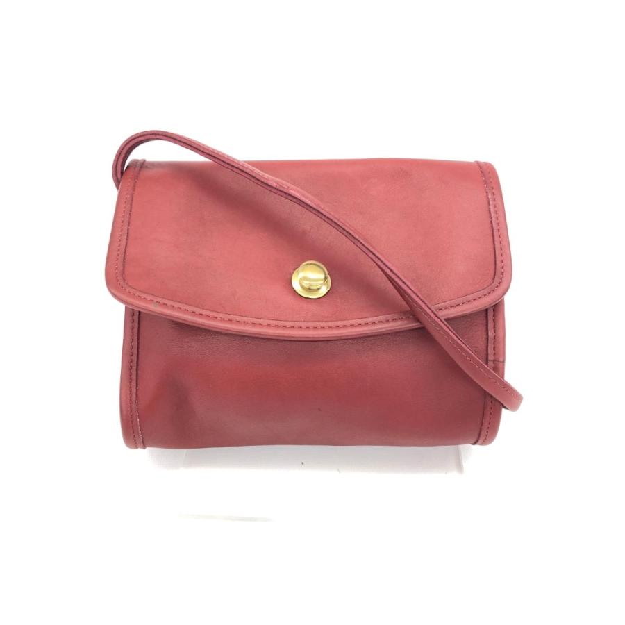 COACH コーチ ミニショルダーバッグ 9892 レッド フルグレインレザー  