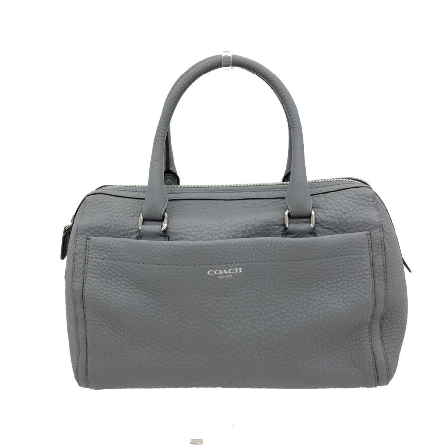 COACH コーチ ボストンバッグ グレー ぺルプドレザー レガシー 