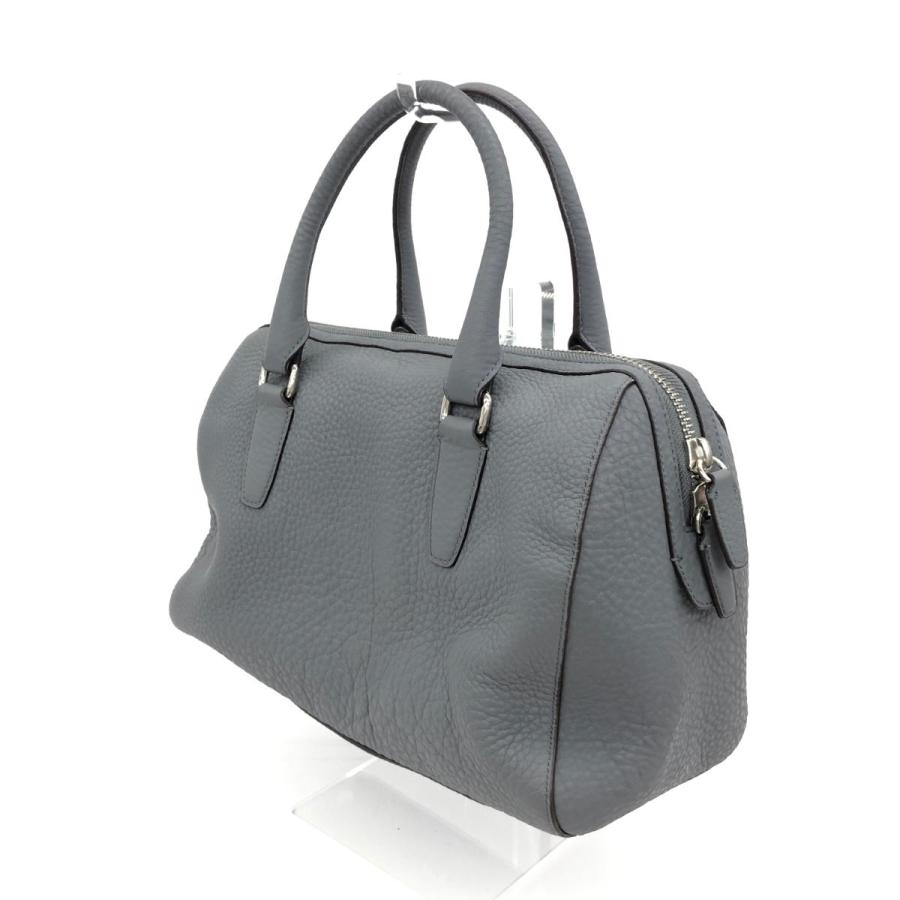COACH コーチ ボストンバッグ グレー ぺルプドレザー レガシー 