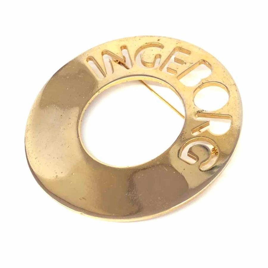 INGEBORG インゲボルグ ブローチ ゴールドカラー 型抜き レディース 