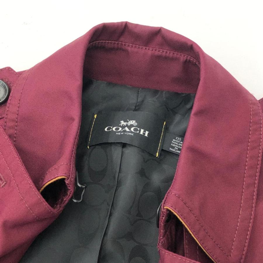 COACH コーチ トレンチコート 小さいサイズXXS ボルドー COACH コーチ トレンチコート 小さいサイズXXS ボルドー