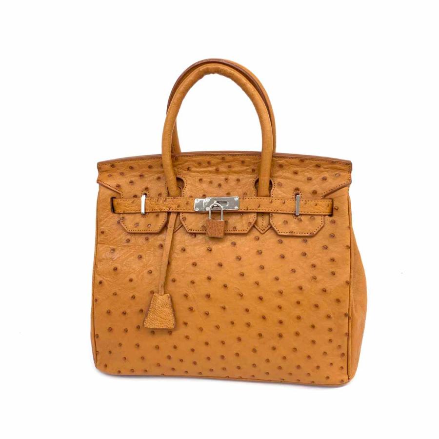 RODANIA×OSTRICH ロダニア×オーストリッチ ハンドバッグ キャメル 