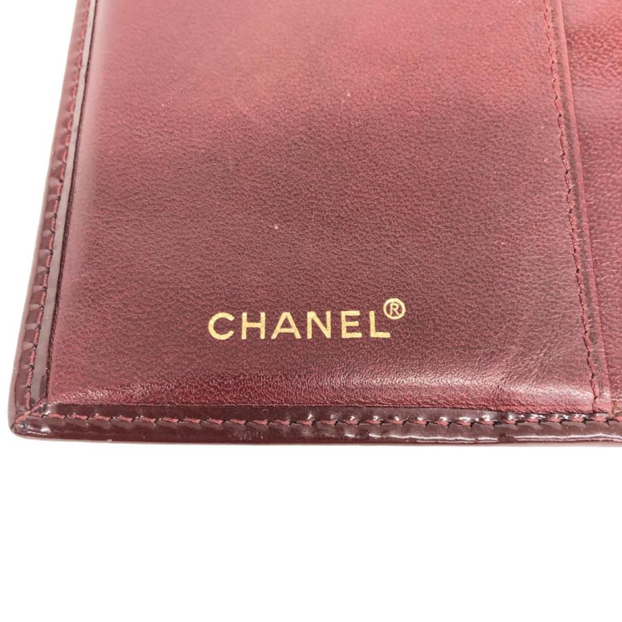 CHANEL シャネル 二つ折り長財布 ジャンク品 シール有6番台 ボルドー 