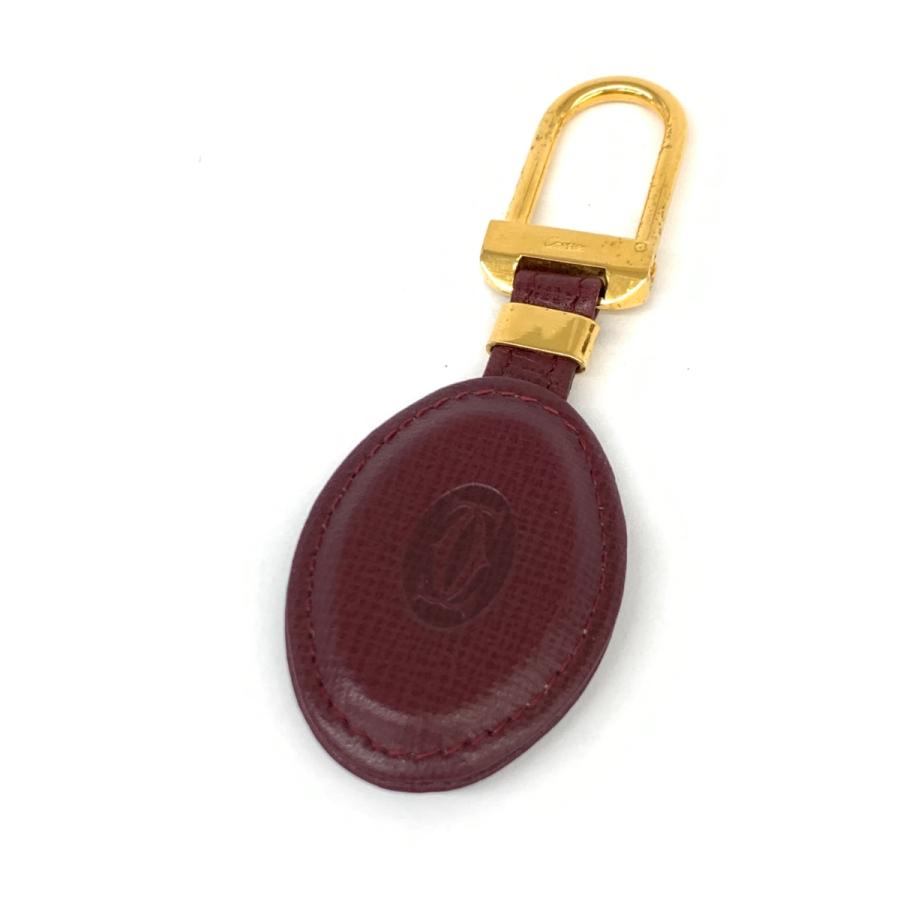 Cartier カルティエ キーホルダー ボルドー レザー マストライン Cartier カルティエ キーホルダー ボルドー レザー マストライン