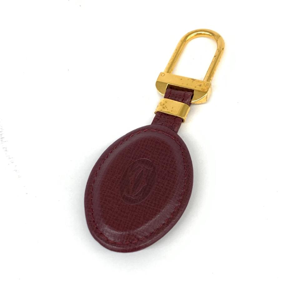 Cartier カルティエ キーホルダー ボルドー レザー マストライン Cartier カルティエ キーホルダー ボルドー レザー マストライン