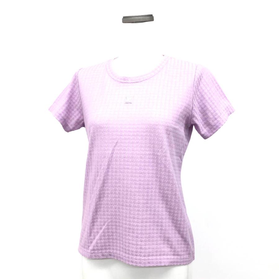 Courreges クレージュ 半袖カットソー 良好 サイズ38 パープル 