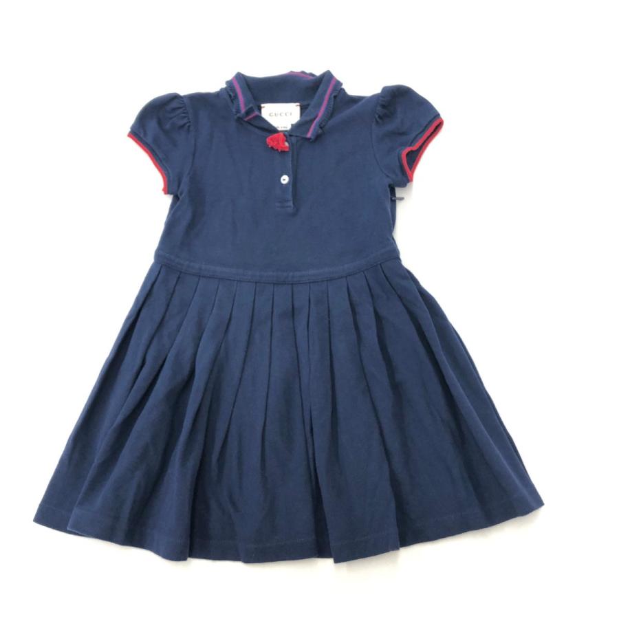 GUCCI グッチ 半袖ワンピース 24m ネイビー キッズ トップス 子供服  