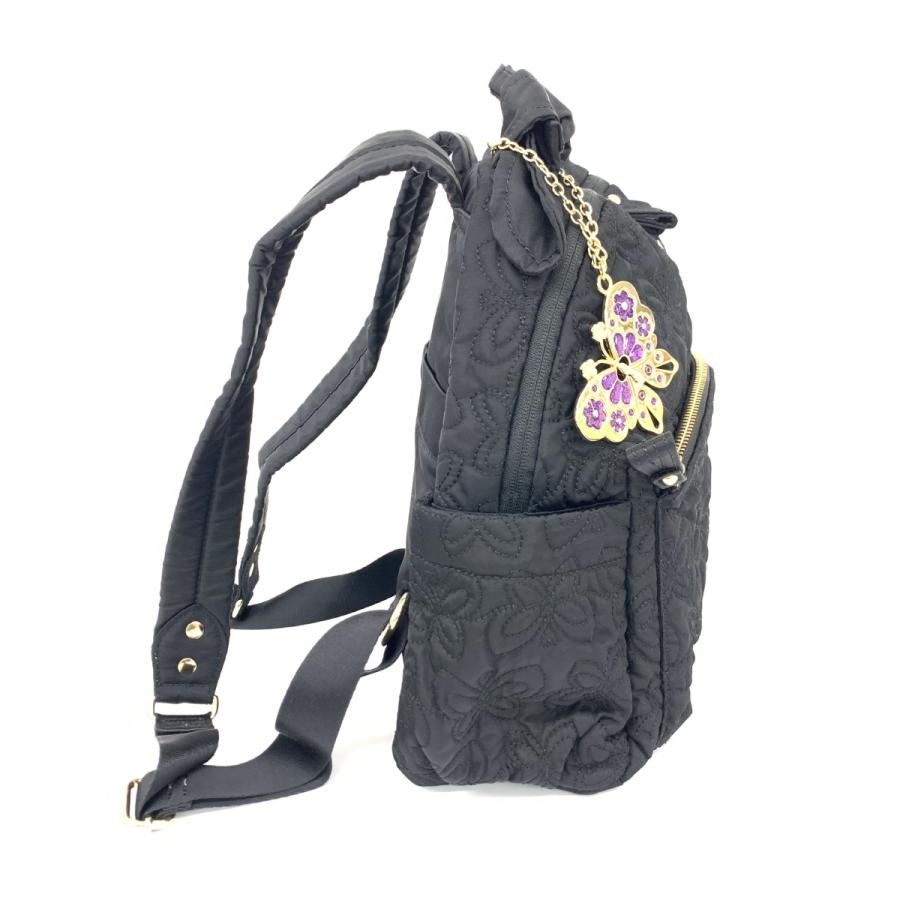 ANNA SUI アナスイ リュック ブラック ナイロン キルティング ANNA SUI アナスイ リュック ブラック ナイロン キルティング