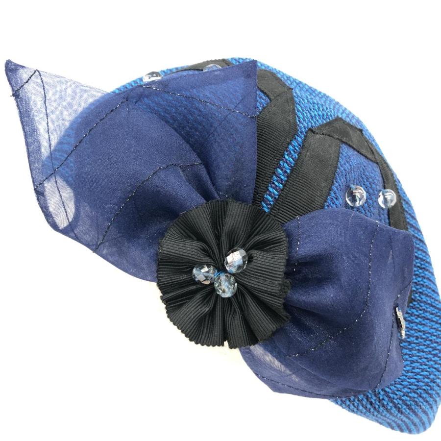 LANVIN en Bleu ランバンオンブルー ベレー帽 良好 M ブラック LANVIN en Bleu ランバンオンブルー ベレー帽 良好 M ブラック
