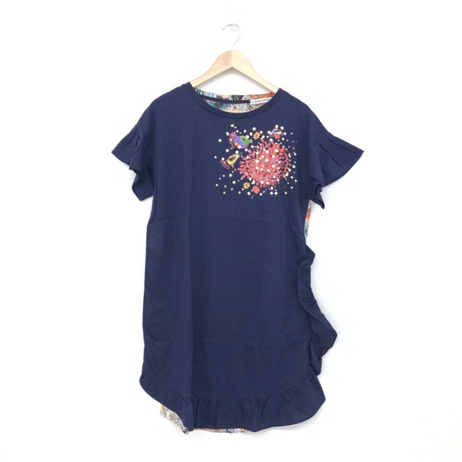 tsumori chisato ツモリチサト 半袖ワンピース 未使用品 2 ネイビー 