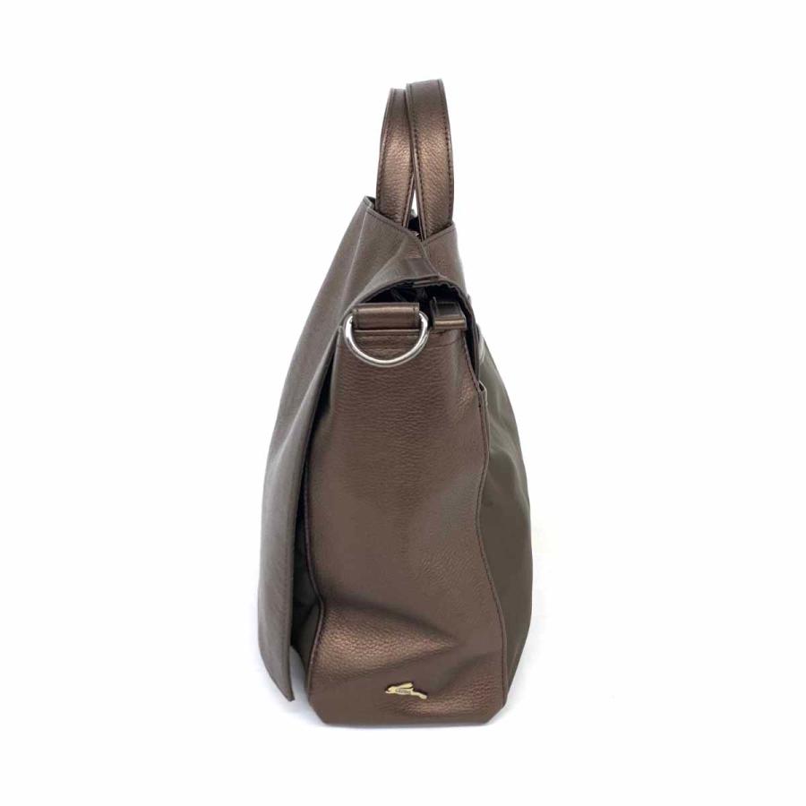 OSAM オサム 2WAYバッグ ブロンズカラー レザー×レザー