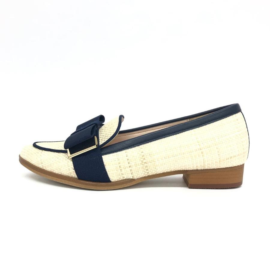 DIANA ダイアナ オペラシューズ 美品 23 1/2 ネイビー/ベージュ DIANA ダイアナ オペラシューズ 美品 23 1/2 ネイビー/ベージュ