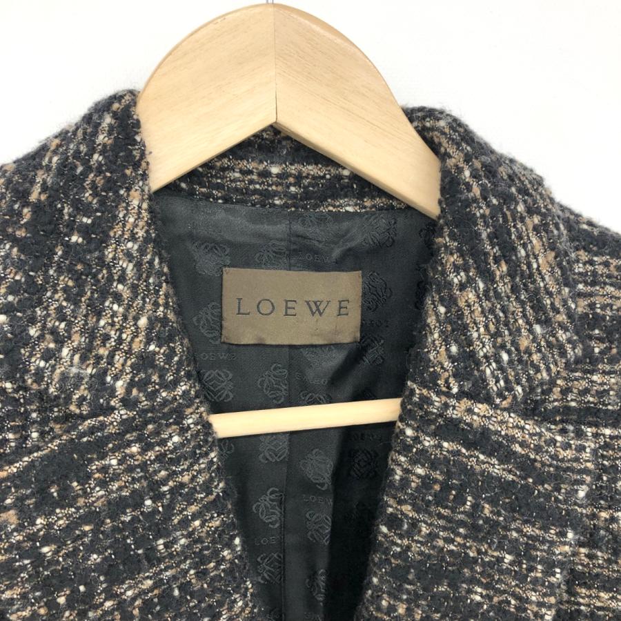 LOEWE ロエベ ツイードジャケット 良好 36 ブラック レディース