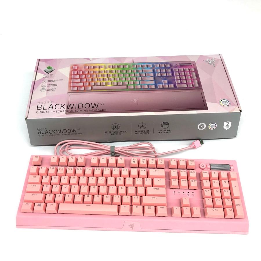 Razer レイザー Blackwidow V3 Quartz Pink パソコン キーボード 箱付 