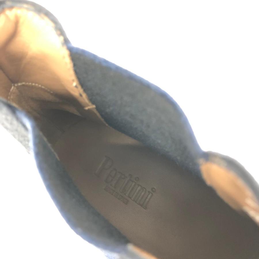 Pertini ペルティニ ブーツ 美品 37 ネイビー スエード×合成皮革 Pertini ペルティニ ブーツ 美品 37 ネイビー スエード×合成皮革
