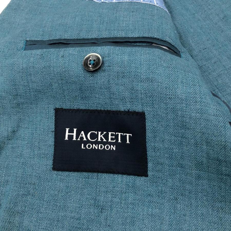 HACKETT LONDON ハケットロンドン  2Bテーラードジャケット  サイズ42R/52R  ブルー リネン 麻 メンズ 背抜き サイドベンツ アウター｜tifana｜05