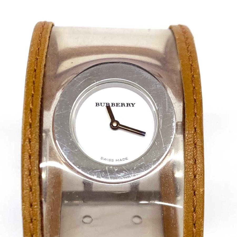 BURBERRY LONDON バーバリーロンドン  腕時計  クオーツ 14500L ブラウン×シルバーカラー SS×レザー レディース ウォッチ watch｜tifana｜04