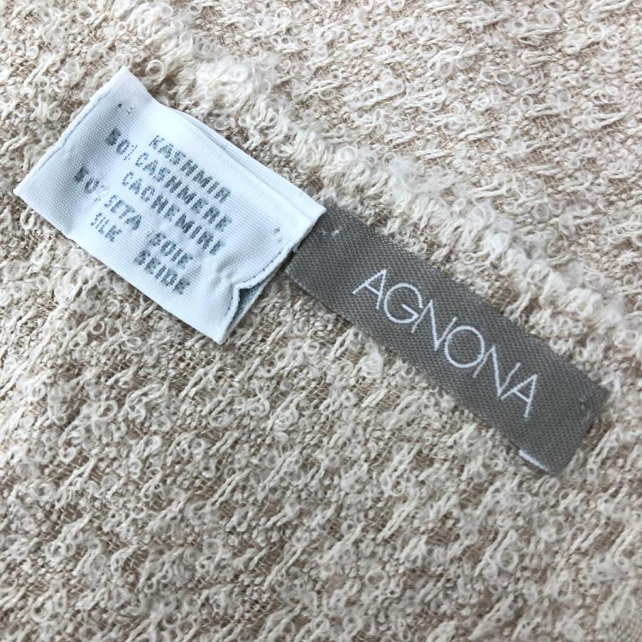 AGNONA アニオナ ストール 良好 ベージュ カシミア・シルク AGNONA アニオナ ストール 良好 ベージュ カシミア・シルク