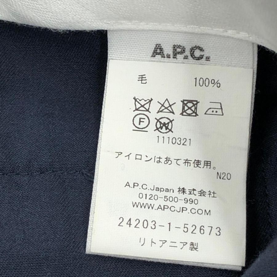 A.P.C. アーペーセー スラックスパンツ サイズ48 ネイビー ウール  