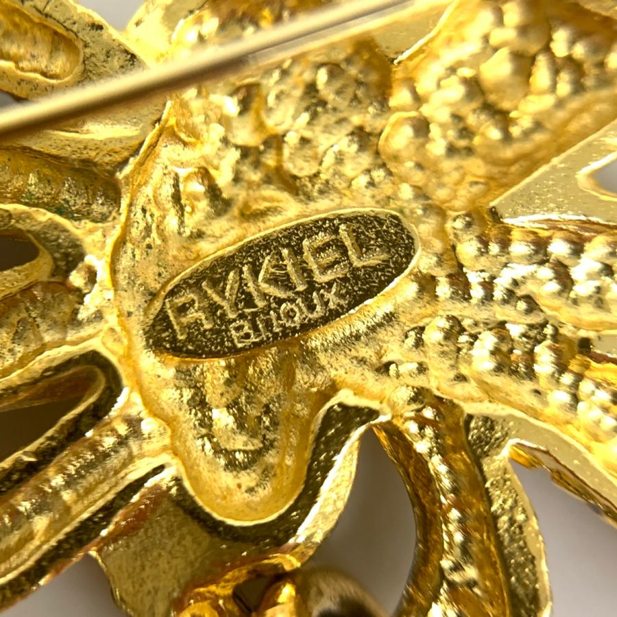 SONIA RYKIEL ソニアリキエル ブローチ ゴールドカラー SRロゴ SONIA RYKIEL ソニアリキエル ブローチ ゴールドカラー SRロゴ