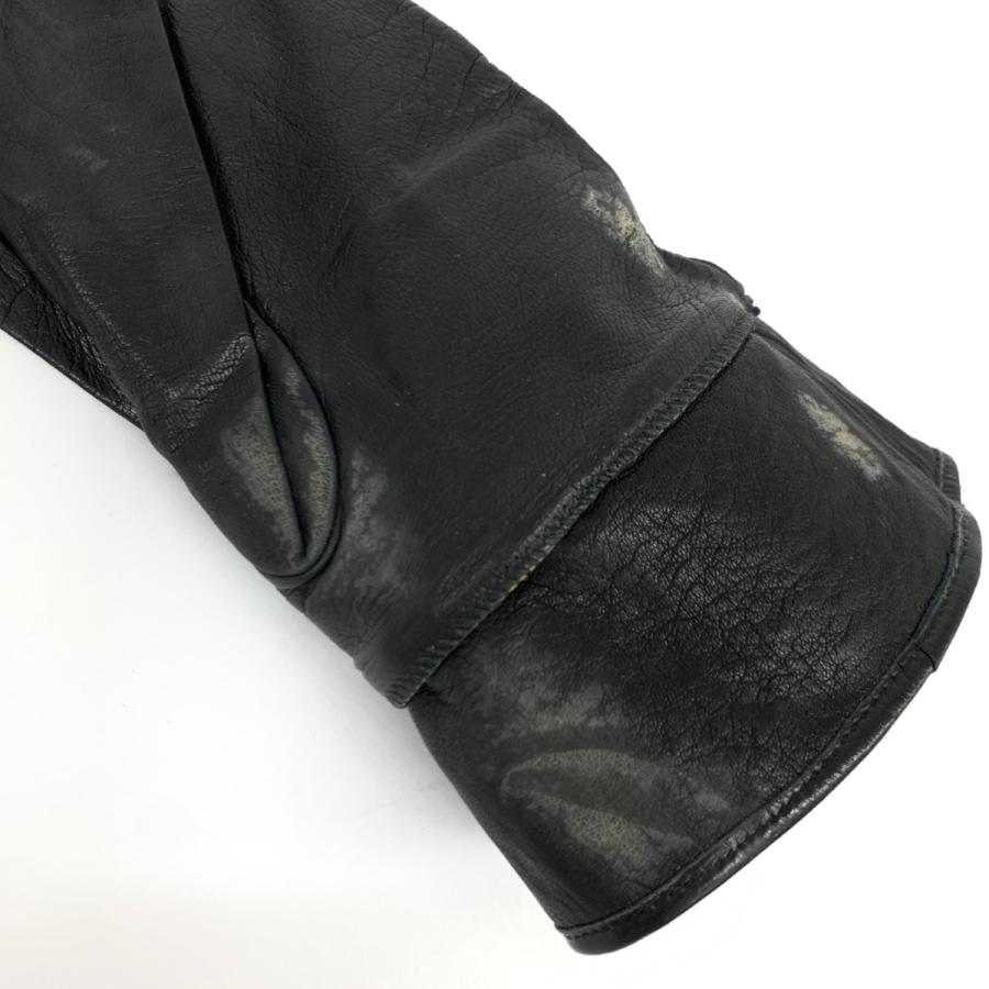 HERMES エルメス 手袋 ブラック レザー レディース glove
