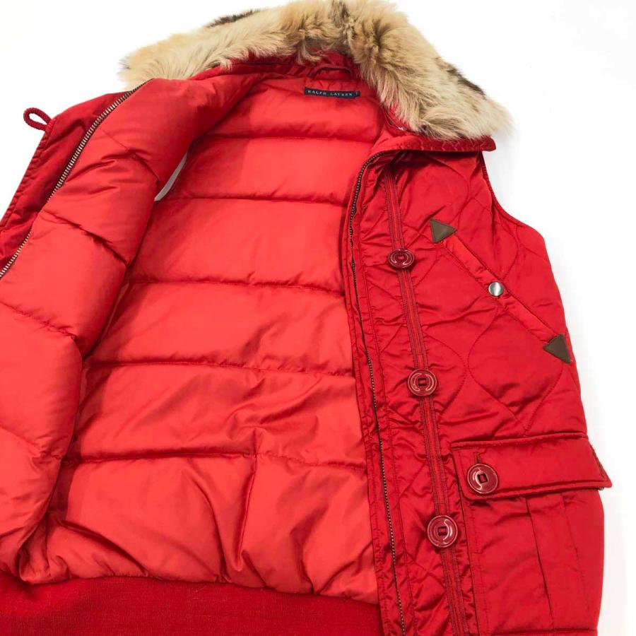 RALPH LAUREN ラルフローレン ダウンベスト 良好 7号サイズ レッド 
