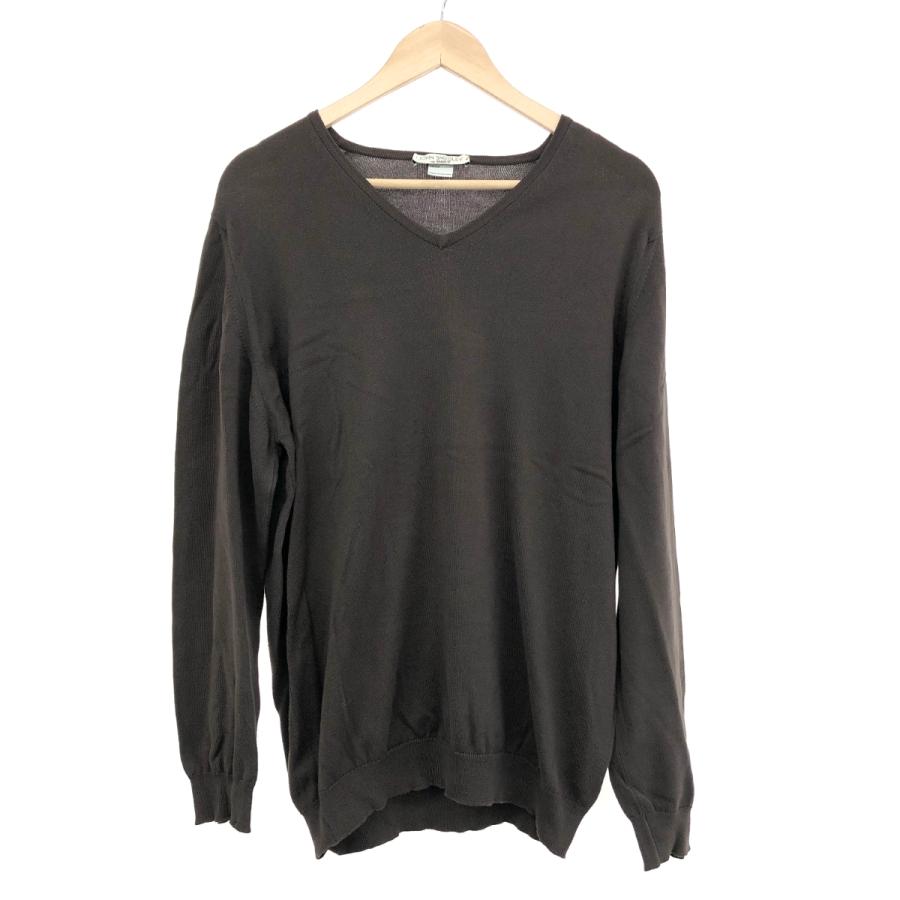 JOHN SMEDLEY ジョンスメドレー×ビームスエフ Vネック ニット ブラウン 