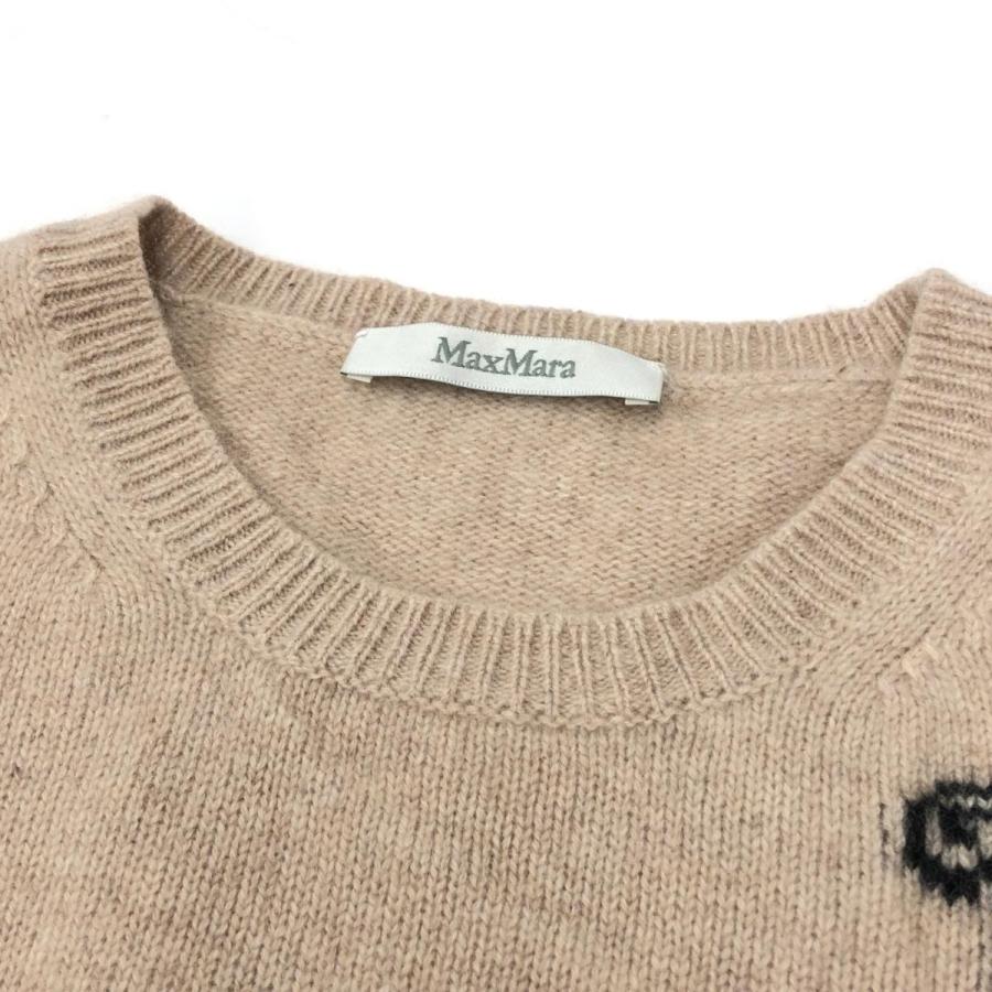 マックスマーラ　カシミヤ100%ニット　セーター　ベージュ　M マックスマーラ カシミヤ100%ニット セーター ベージュ M
