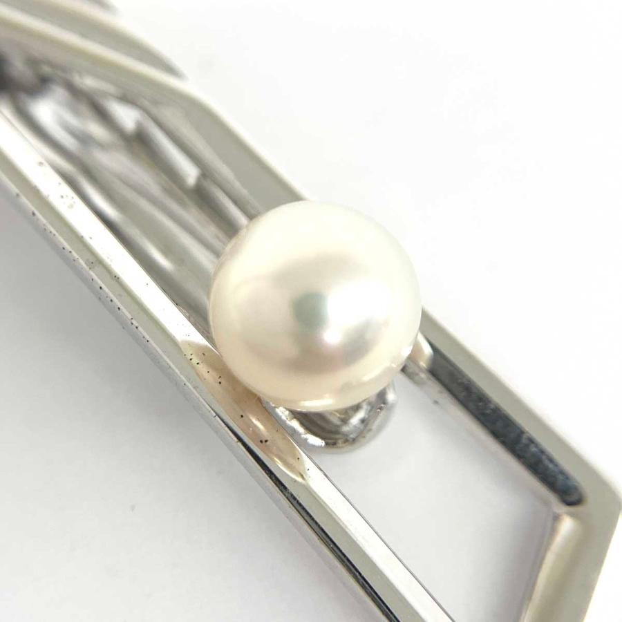 MIKIMOTO ミキモト  SVタイピン   シルバーカラー 本真珠 一粒パール メンズ フォーマル ネクタイ アクセサリー｜tifana｜03