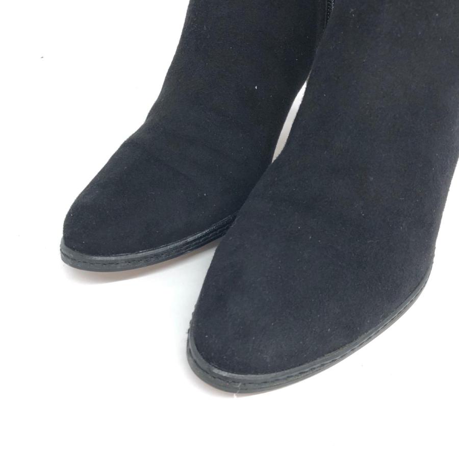 LANVIN en Bleu ランバンオンブルー  ショートブーツ 美品 24cm  ブラック スウェード リボン レディース 靴 シューズ ブーティー boots｜tifana｜06