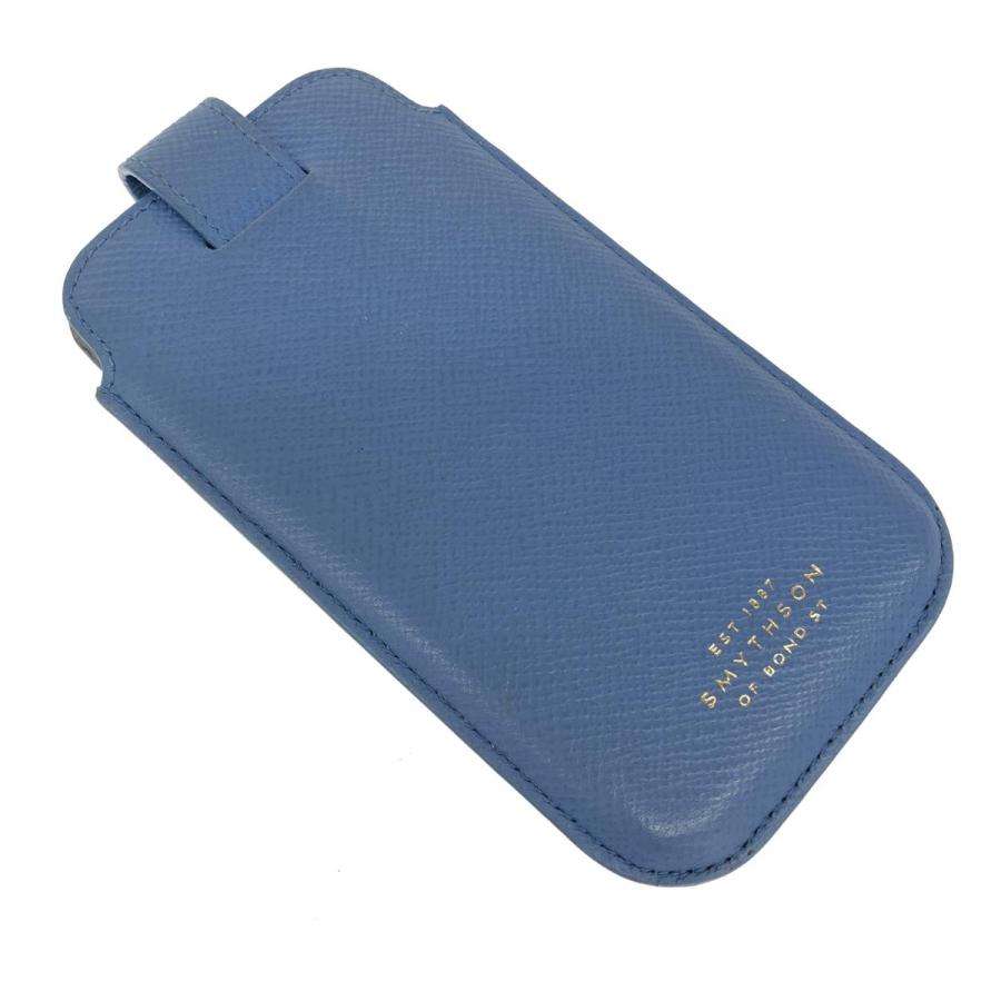 Smythson スマイソン スマートホンケース ブルー ユニセックス