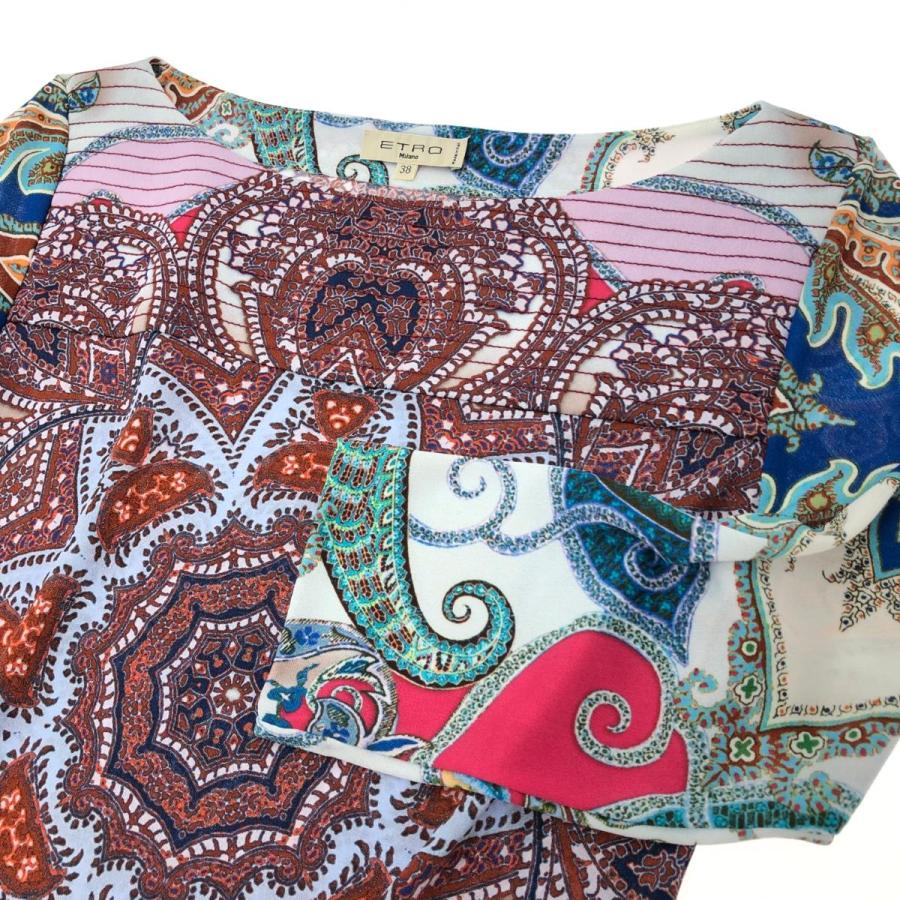ETRO エトロ 七分袖ワンピース サイズ38 マルチカラー ETRO エトロ 七分袖ワンピース サイズ38 マルチカラー
