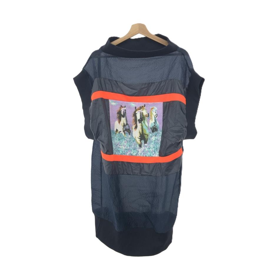 tata christiane タタ クリスティアン 半袖ワンピース ネイビー  