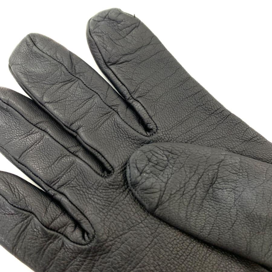 HERMES エルメス レザーグローブ ブラック 革 バッグ型チャーム レディース ブランド 手袋 glove グローブ 服飾小物 KO1014