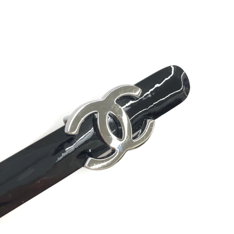 CHANEL シャネル ベルト 美品 B13 ブラック エナメルレザー CHANEL シャネル ベルト 美品 B13 ブラック エナメルレザー