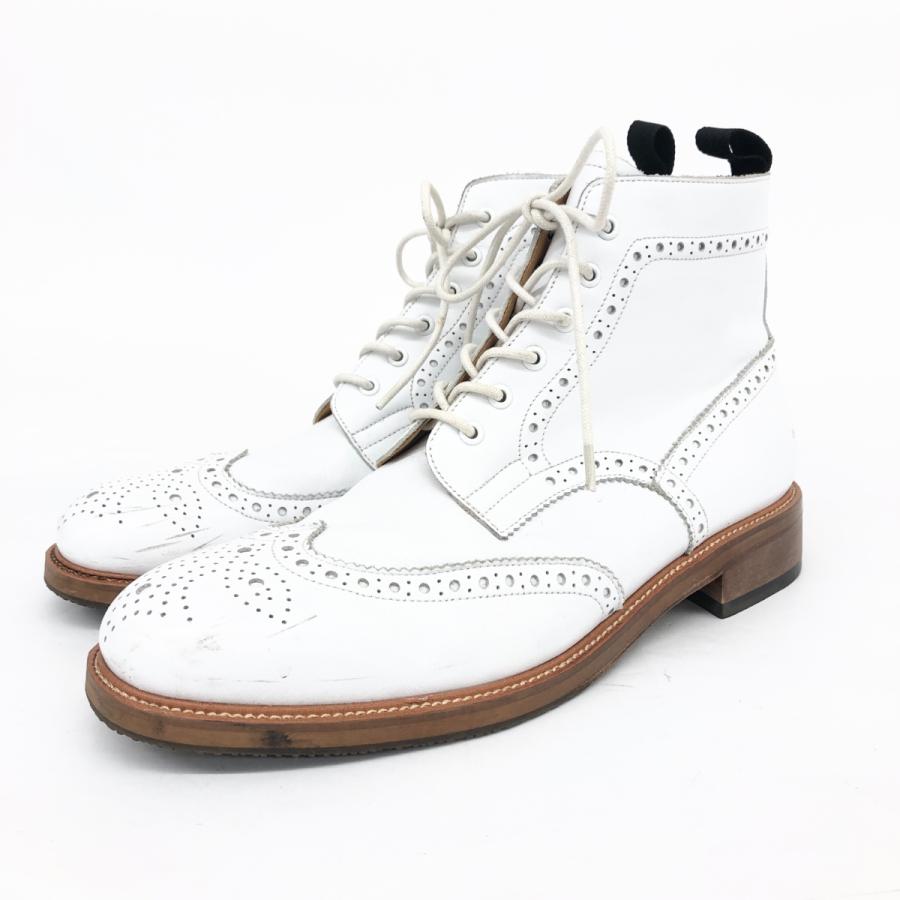 フランスアンティークベビーレザーブーツシューズホワイト フランスアンティークベビーレザーブーツシューズホワイト フランス