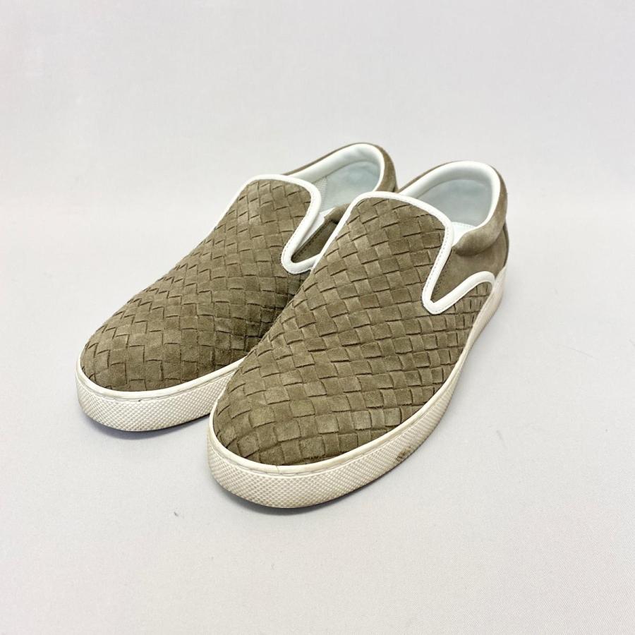 BOTTEGA VENETA ボッテガヴェネタ スリッポン 40 グレージュ イントレ 