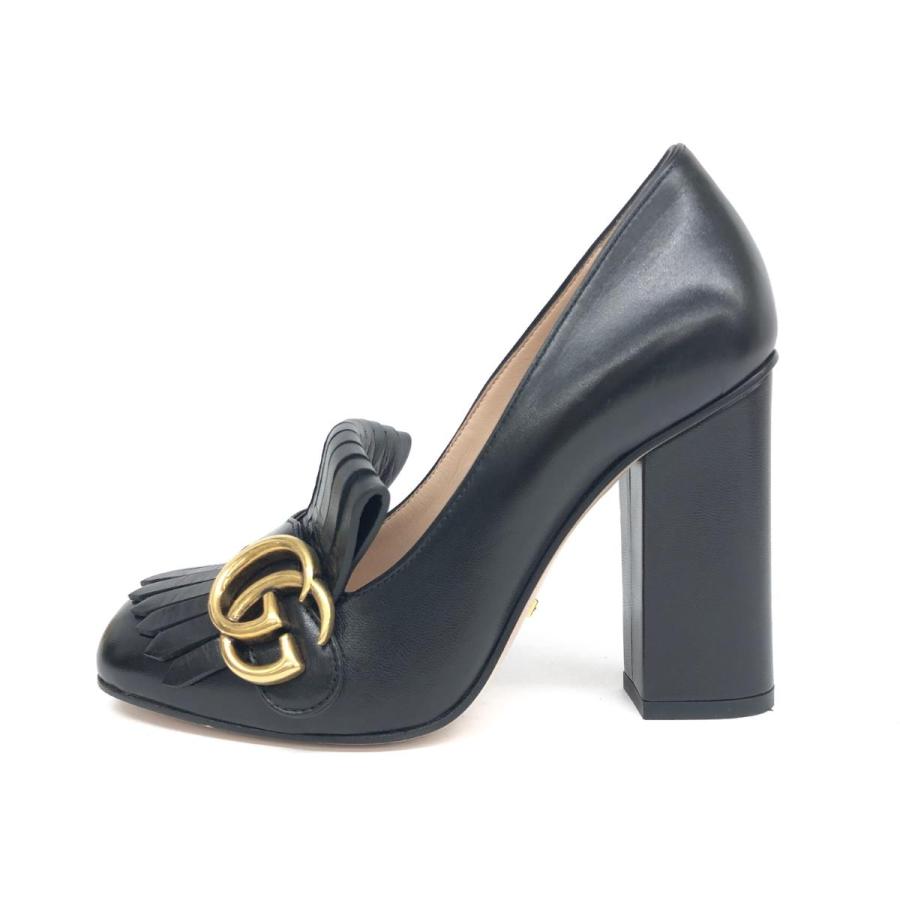 GUCCI グッチ GGマーモント パンプス 良好 34 1/2 ブラック GUCCI グッチ GGマーモント パンプス 良好 34 1/2 ブラック