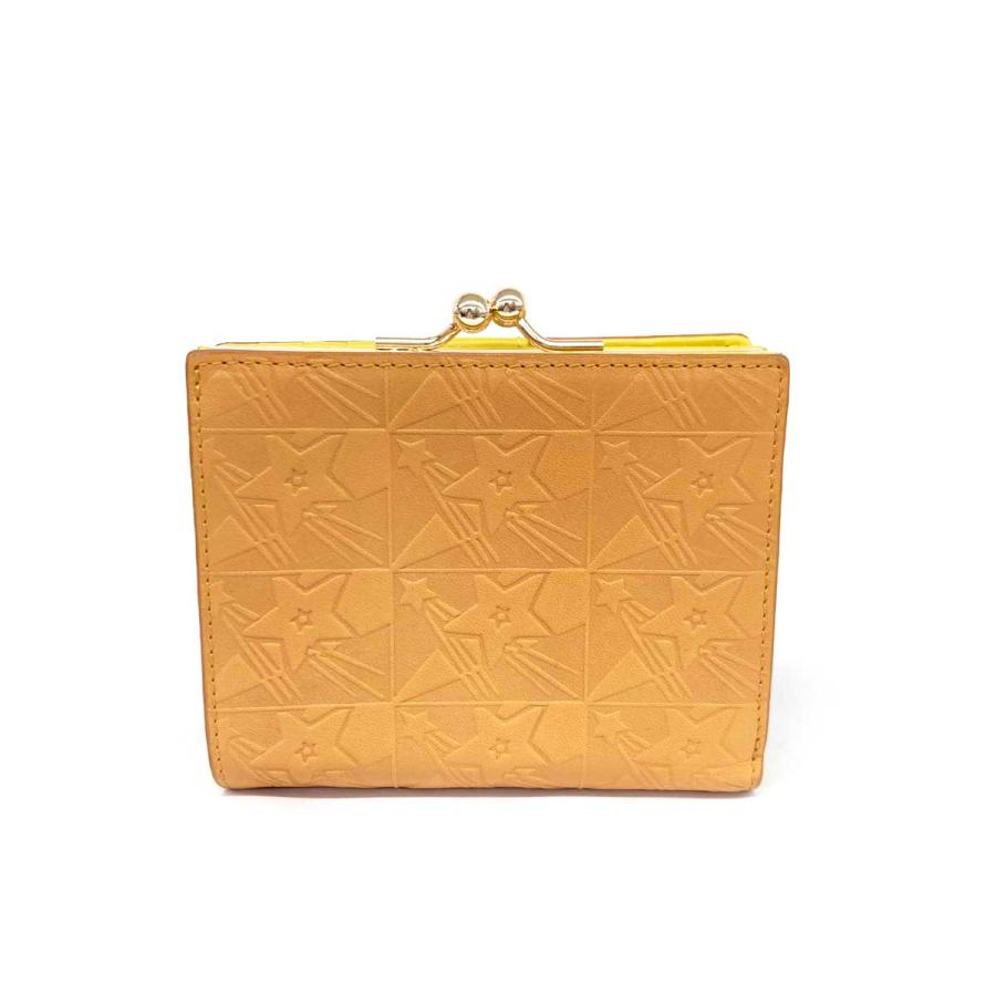 ANNA SUI アナスイ 二つ折り財布 美品 ブラウン レザー 流れ星柄  