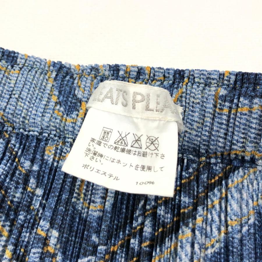 PLEATS PLEASE プリーツプリーズ タイトスカート 良好 4 ネイビー 