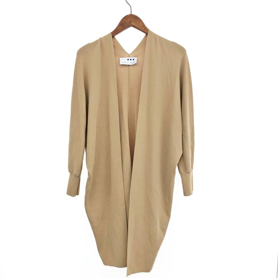 Three dots スリードッツ ロングカーディガン 良好 サイズS ベージュ  