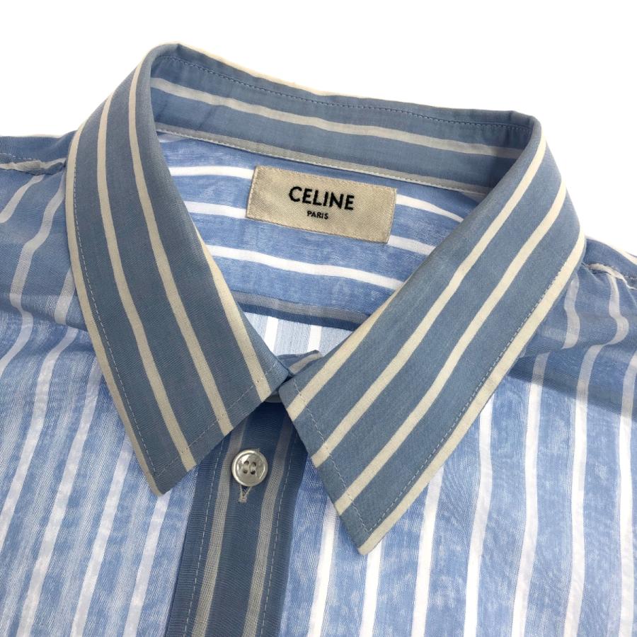 CELINE セリーヌ ストライプ 長袖ルーズ シャツ 良好 サイズ:38 CELINE セリーヌ ストライプ 長袖ルーズ シャツ 良好 サイズ:38