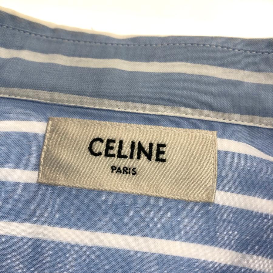 CELINE セリーヌ ストライプ 長袖ルーズ シャツ 良好 サイズ:38 CELINE セリーヌ ストライプ 長袖ルーズ シャツ 良好 サイズ:38