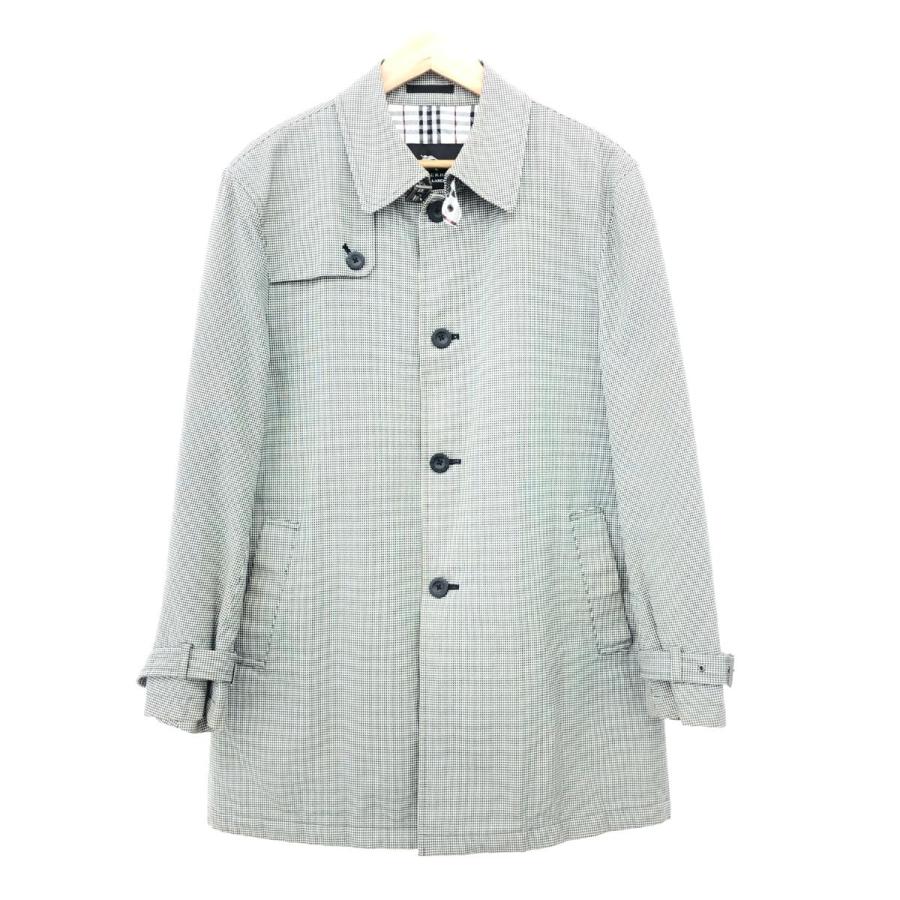 バーバリーブラックレーベル ノバチェック ステンカラーコート Lサイズ