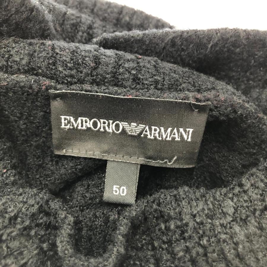 EMPORIO ARMANI ブラックタートルネックセーター50