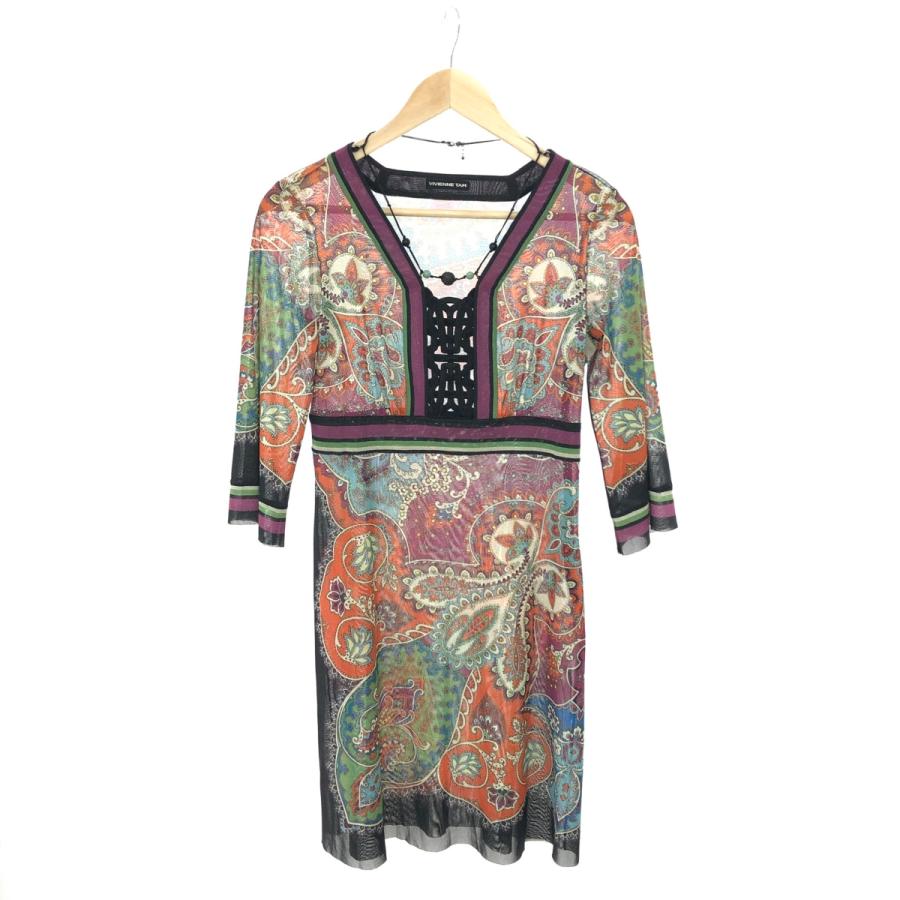 VIVIENNE TAM プリント柄 長袖 ワンピース１ VIVIENNE TAM プリント柄 長袖 ワンピース1 【公式通販】